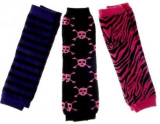 Baby Leg Warmers Set of 3   Hailey's Punk Rock Baby Striped, Skull, Zebra Clothing