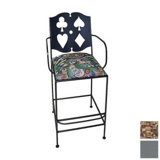 Grace Collection Gun Metal 24 in Counter Stool