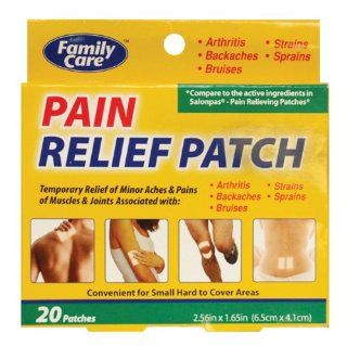 Family Care Small Pain Relief Patch 20 Count, Bulk case of 48 Health & Personal Care