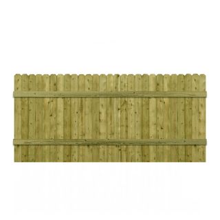 Barrette 3.5 ft x 8 ft Spruce Dog Ear Wood Fence Panel