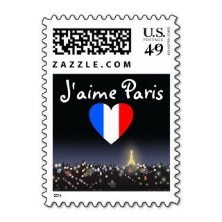 J'aime Paris Postage Stamp