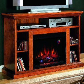 Beverly 48 inch Electric Fireplace Media Console   Premium Oak   23mm374   Space Heaters