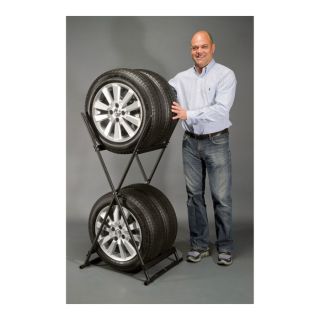 X-Smart Steel Folding Tire Rack — Holds 4 Tires, Model# XSTR001