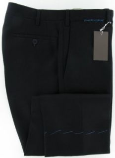 New Valentini Sartoria Midnight Navy Blue Pants 34/50 at  Mens Clothing store