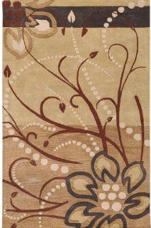Ariana Area Rug, 8X11, BEIGE BROWN   Hand Tufted Rugs