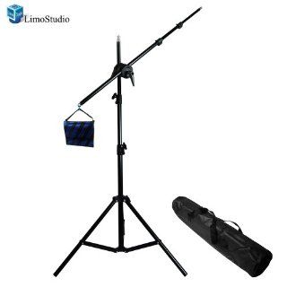 LimoStudio Heavy Duty Photography Premium Pro Boom Set with Light Stand and Boom, Sand Bag, Carry Bag, AGG671  Photographic Light Stands  Camera & Photo