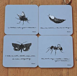 insect melamine coasters by alice shields ceramics