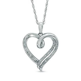 Diamond Accent Heart Pendant in Sterling Silver   Zales
