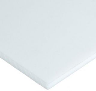 PTFE (Polytetrafluoroethylene) Sheet, Opaque White, Standard Tolerance, 1/2" Thickness, 12" Width, 24" Length Ptfe Plastic Raw Materials