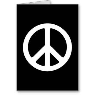 Black and White Peace Sign Cards