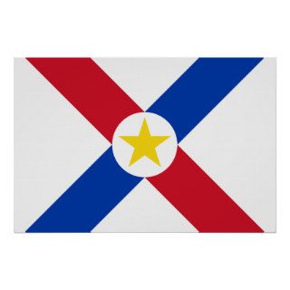 Naval Jack Of Paraguay, Papua New Guinea flag Poster