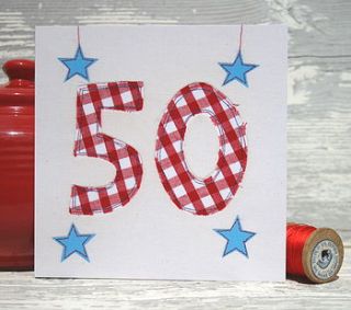 '50' happy birthday card by the writing bureau