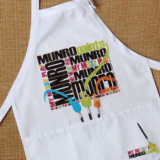 personalised children's apron for messy play by dinkytinks