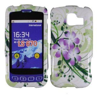 Green Lily Hard Case Cover for LG Optimus S U V LS670 Cell Phones & Accessories