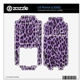 Animal Print, Spotted Leopard   Purple Black Decal For The LG Rumor