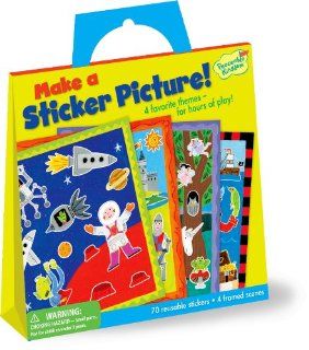 Peaceable Kingdom / Make a Sticker Picture Reusable Sticker Tote Toys & Games