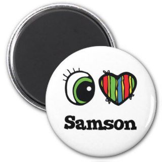 I Love (Heart) Samson Refrigerator Magnets