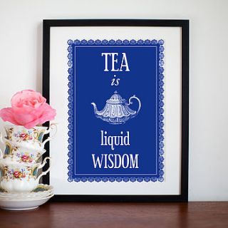 vintage style tea print by of life & lemons