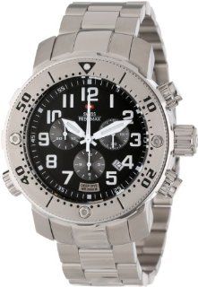 Swiss Precimax Men's SP12073 Poseidon Deep Dive Pro Black Dial Silver Stainless Steel Band Watch Swiss Precimax Watches