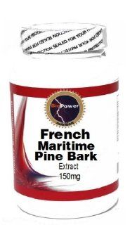 French Maritime Pine Bark Extract 150mg 180 Capsules # BioPower Nutrition Health & Personal Care