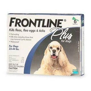 Frontline Plus for dogs 23 44 lbs 6 Doses  Pet Flea Drops 
