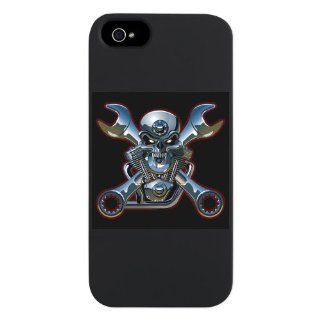 iPhone 5 or 5S Case Black Motorhead Skull Wrenches 