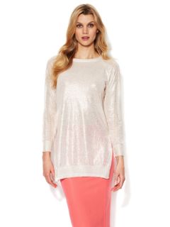 Linen Foil Finish Sweater by Cynthia Rowley