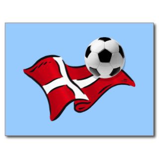 Denmark 2010 soccer football flag and ball post card