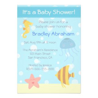 Underwater theme Baby Shower Invite