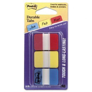 Post it Durable Index Tabs, 1", Assorted Colors, 66/Dispenser MMM686RYB 
