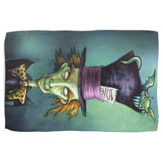 Dark Mad Hatter Alice in Wonderland Kitchen Towels