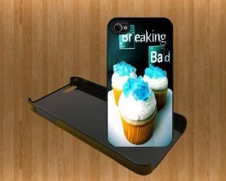 Breaking bad cupcake Custom Case/Cover FOR Apple iPhone 4 4s BLACK Plastic Hard Snap Case for Verison Sprint At&t (WITH FREE SCREEN PROTECTOR ) Cell Phones & Accessories