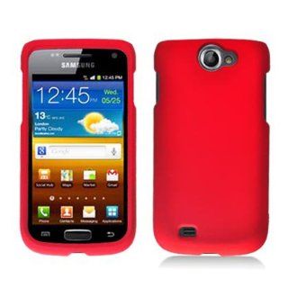 For T Mobil Samsung Exhibit II 4G T679 Accessory   Red Hard Case Proctor Cover + Free Lf Stylus Pen Cell Phones & Accessories