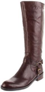 Enzo Angiolini Women's Saul Riding Boot, Brown Leather, 10.5 M US Shoes