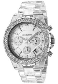 Michael Kors MK5337  Watches,Womens Chronograph Silver Dial See Through Resin, Chronograph Michael Kors Quartz Watches