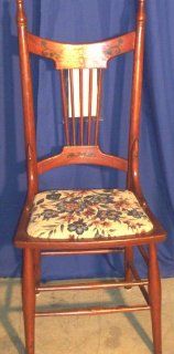 Mahogany Spindle Back Upholstered Chair, #st29   Dining Chairs