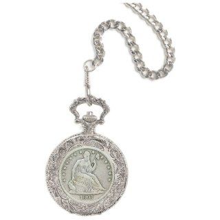 Seated Liberty Silver Half Dollar Pocket Watch Sports & Outdoors