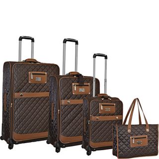 Adrienne Vittadini Quilted Collection Spinner 4pc Luggage Set
