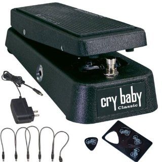 Dunlop GCB95F Classic Wah Guitar Effects Pedal w/Power Adapter, Power Snake Cable, & Picks Musical Instruments