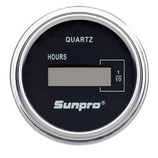 Sunpro CP7951 Digital Hour Meter   Black Face Automotive