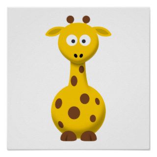 Cartoon Giraffe Print