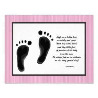 Personalized Baby shower invitations Baby feet