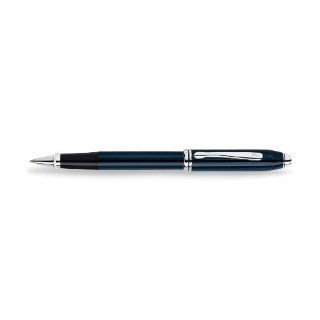 Cross Townsend, Quartz Blue Lacquer, Selectip Rolling Ball Pen, with Rhodium Plated Appointments (695 1)  Fine Writing Instruments 
