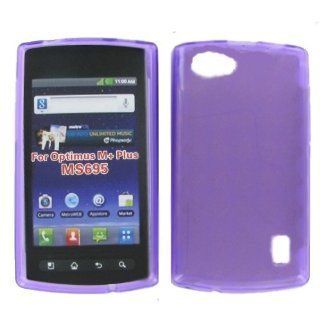 LG MS695 (Optimus M+) Crystal Purple Skin Case Cell Phones & Accessories