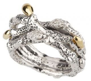 Dweck Diamonds Sterling Fortuna Triple Branch Ring —
