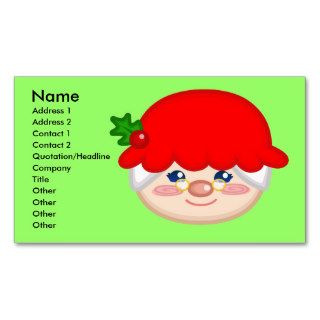 Cheery Mrs. Claus Profile Card Business Cards