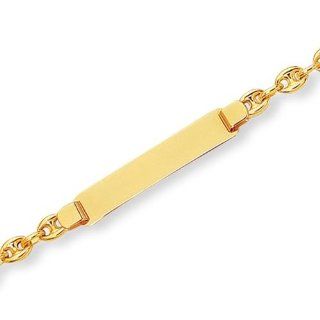 Kids Fancy 14K Gold ID Puffed Mariner Bracelet Jewelry