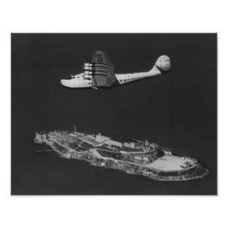 Pan American China Clipper Flying Over Print