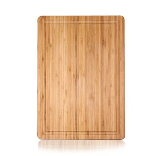 Adeco 100 percent Natural Bamboo 0.62 inch Thick Chopping Board