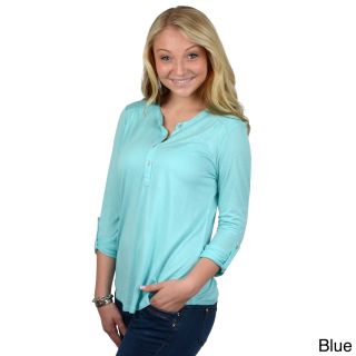 Hailey Jeans Co Hailey Jeans Co. Juniors Roll sleeve Knit Top Blue Size S (1  3)